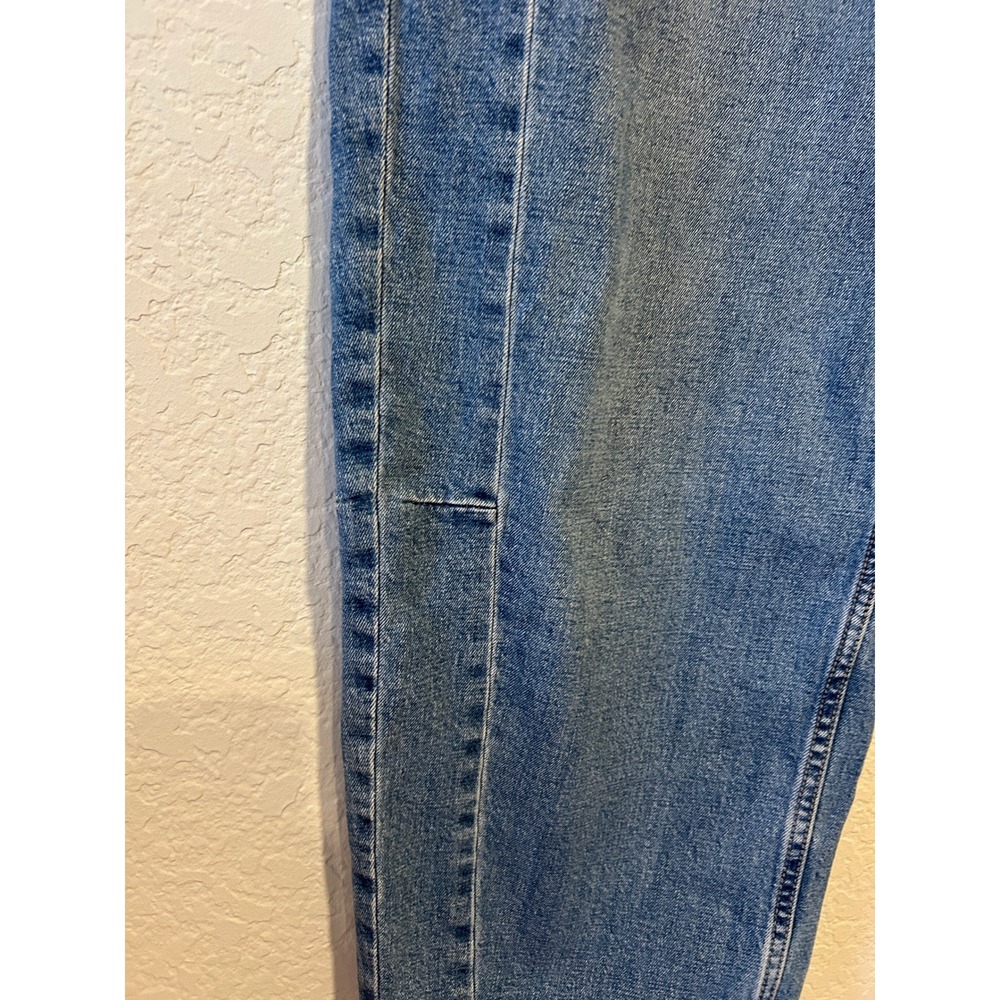Old Navy Womens Jeans Sz 18 Blue High Rise Baggy Barrel Leg Seamed Denim 804400 - Picture 2 of 8